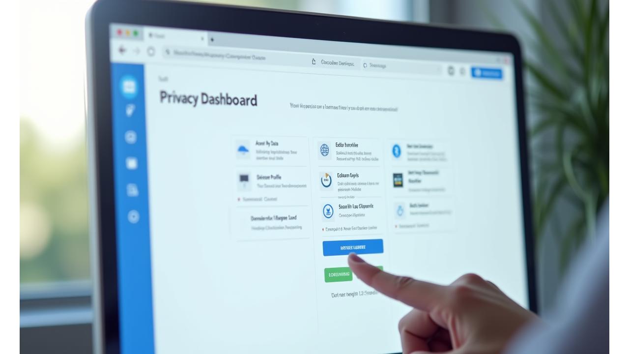 Kullanıcıların veri üzerindeki haklarını gösteren interaktif dashboard arayüzü