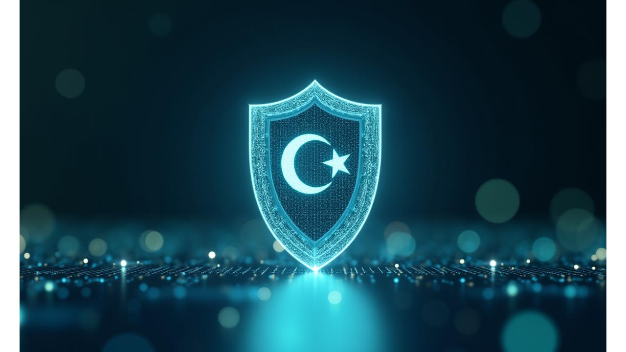 Şeffaf veri güvenliği ve KVKK uyumluluğunu simgeleyen grafikler